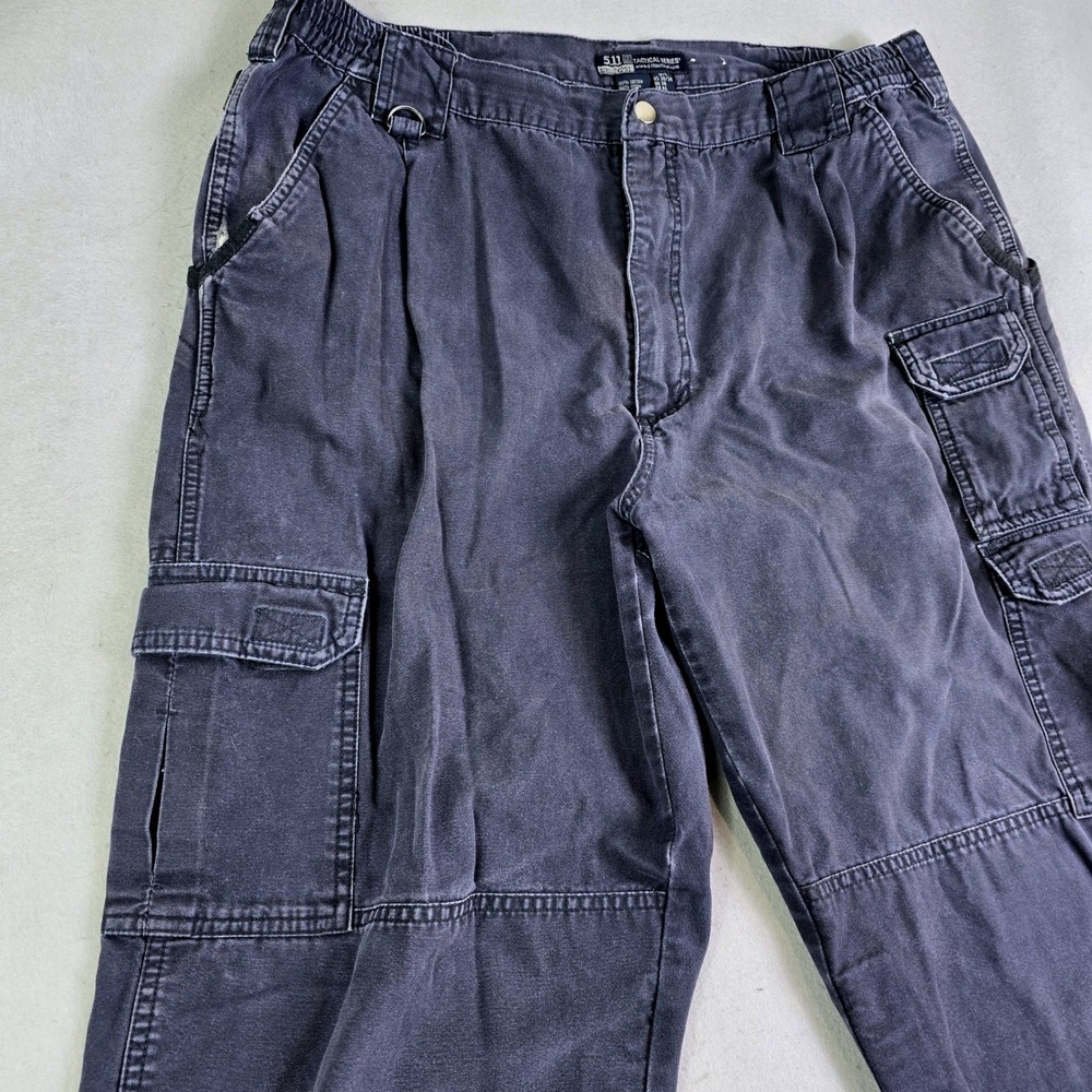 5.11 Tactical Series Cargo Pant Men 38x34 (34x32 actual) Blue Utility Distressed - Picture 3 of 14